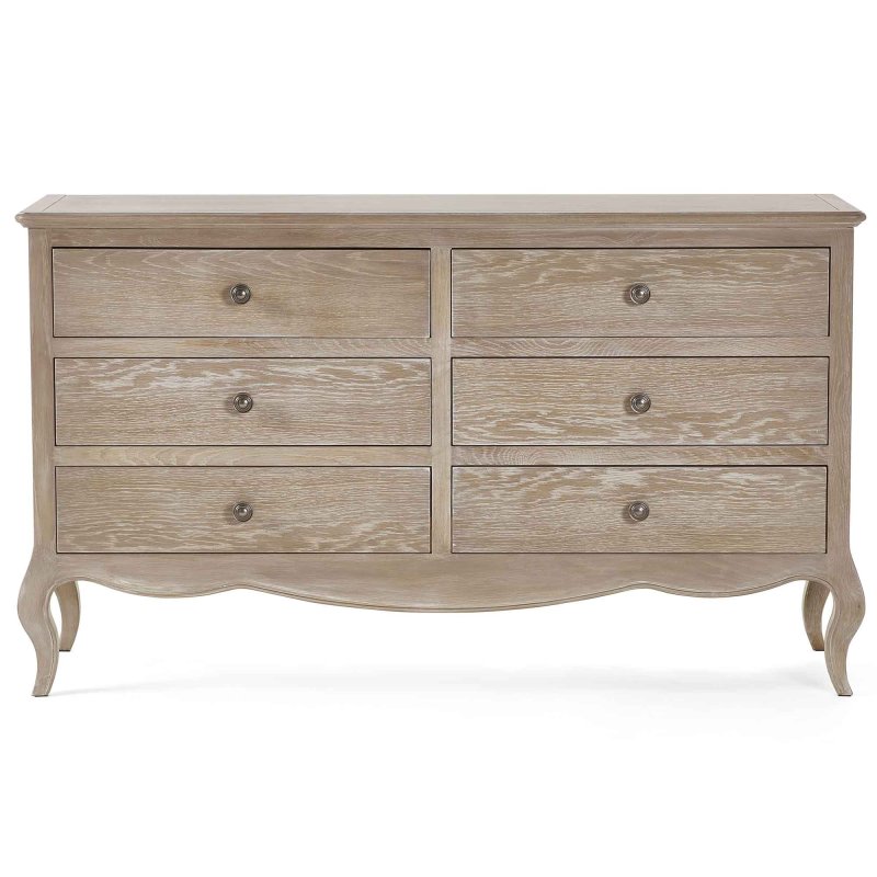 Camille 3 + 3 Drawer Chest of Drawers Limed Oak