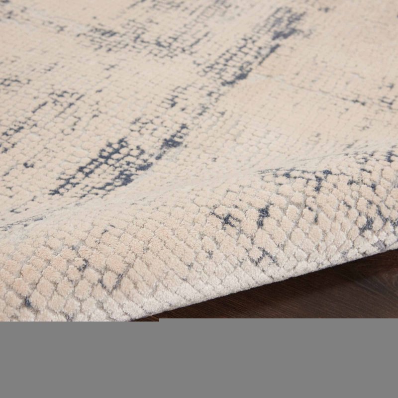 Rustic Textures 06 Circle Rug 160cm x 160cm Ivory & Blue