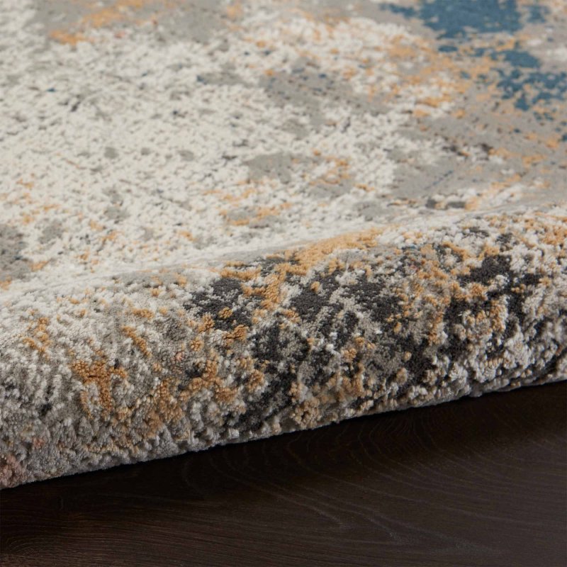 Rustic Textures 13 Runner Rug 66cm x 230cm Grey & Blue