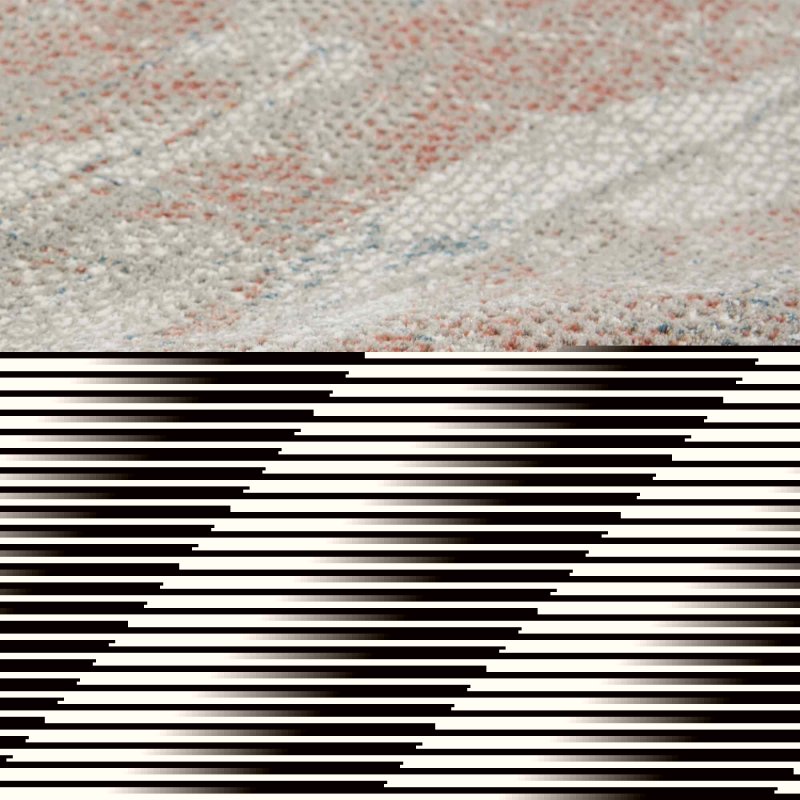 Rustic Textures 15 Rug 160cm x 221cm Light Grey & Rust