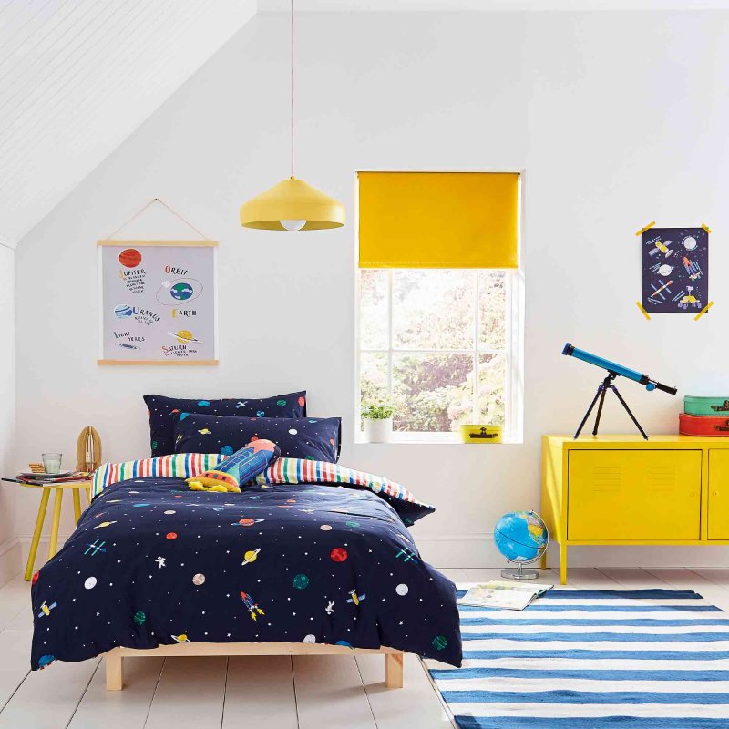 Joules Up In Space Reversible Double Duvet Cover Set Multi-Coloured