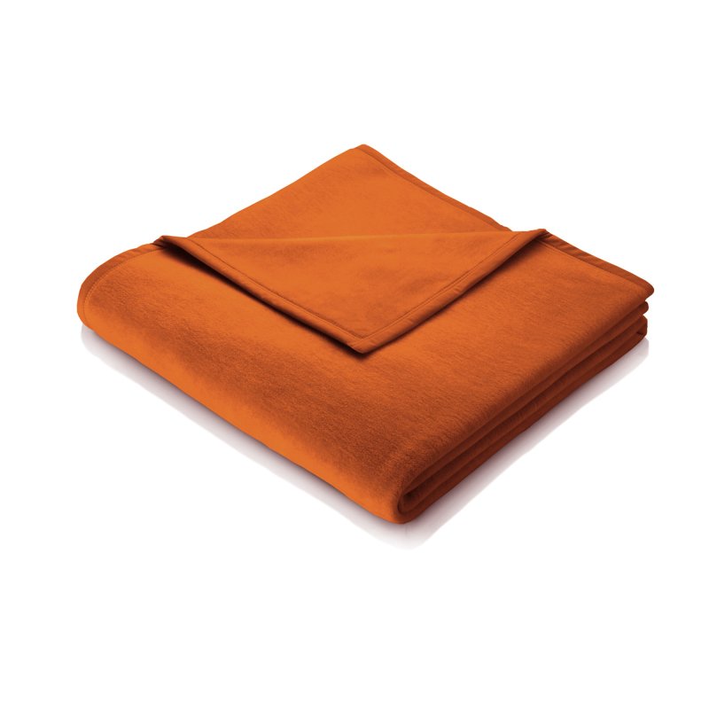 Biederlack Plain Throw 140cm x 180cm Rust