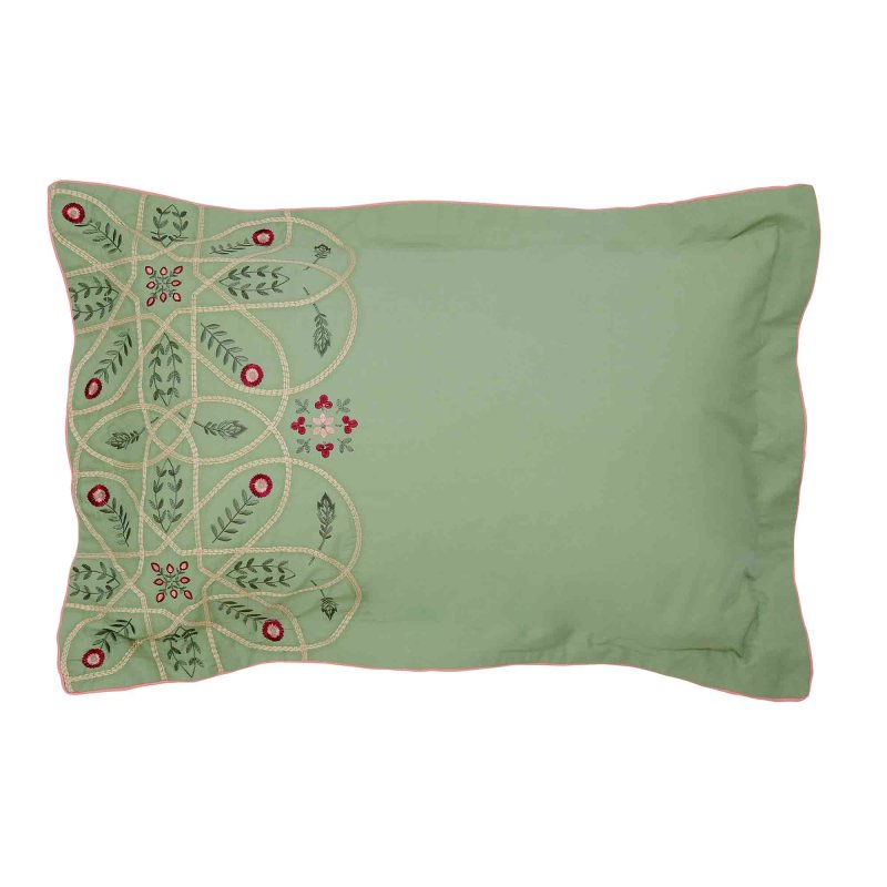 Morris & Co Brophy Oxford Pillowcase Green