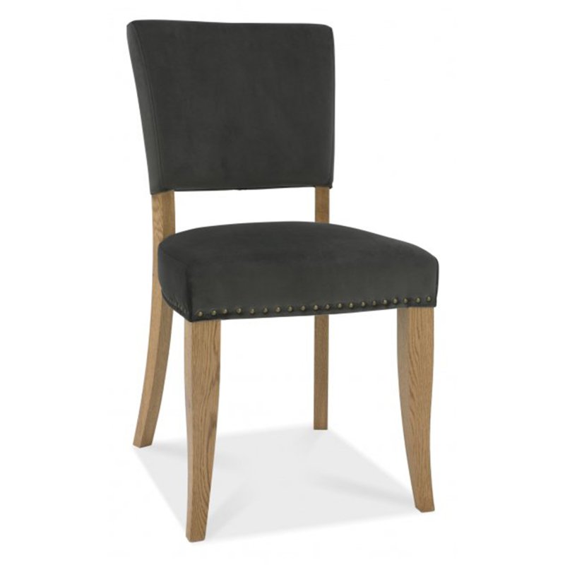 Khan Dining Chair Fabric Gunmetal Grey