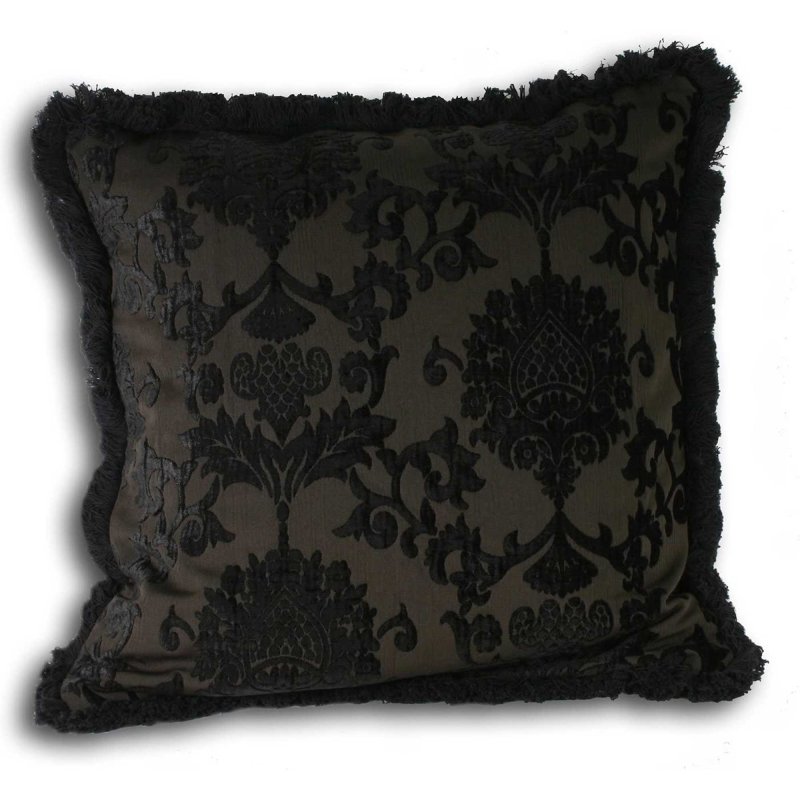 Paoletti Hanover Jacquard Cushion 45cm x 45cm Black