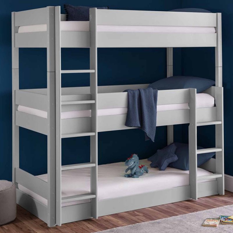 Ted Triple Bunk Bed Dove Grey