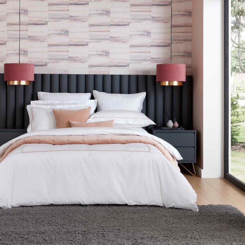 Christy Derwent Reversible King Duvet Cover Set Blush