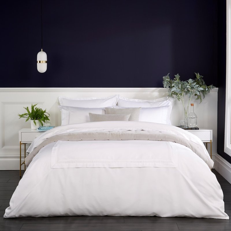 Christy Coniston Reversible Double Duvet Cover Set White