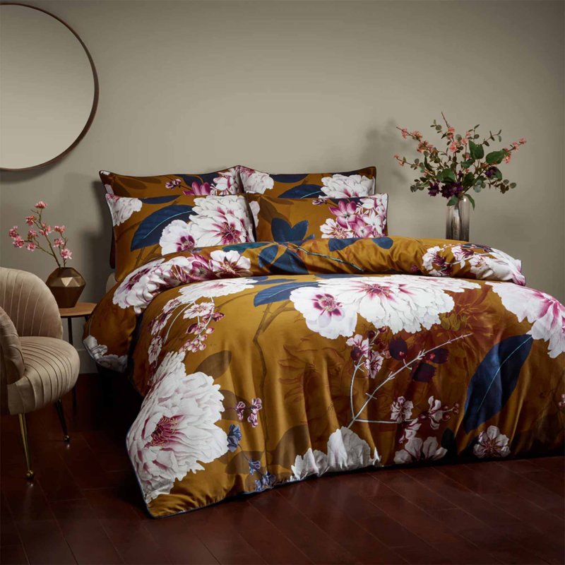 Paoletti Kyoto Floral Reversible King Duvet Cover Set Multicoloured