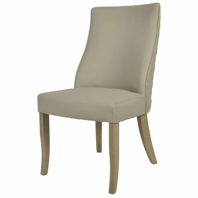 Millie Dining Chair Faux Leather Beige 