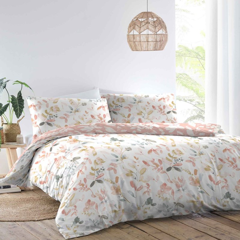 Appletree Saffron Duvet Cover Set Single Dusky Pink