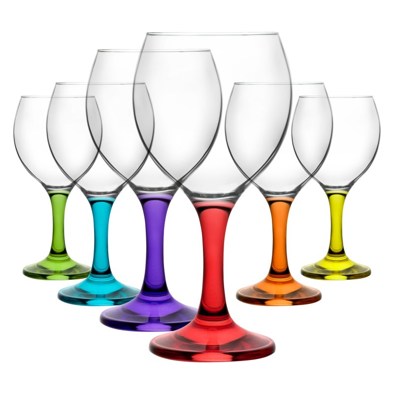 Misket Set Of 6 Coral Wine Glasses