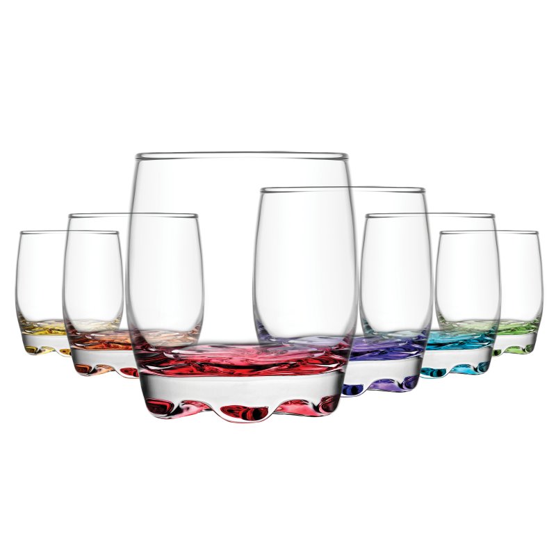 Adora Set Of 6 Coral Whiskey Glasses