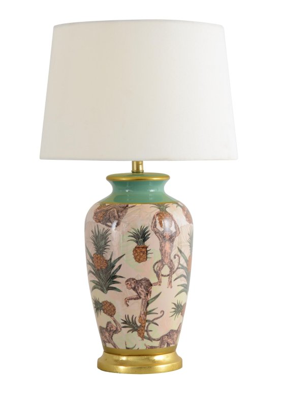 Mindy Brownes Umna Table Lamp Multicoloured With Off White Shade