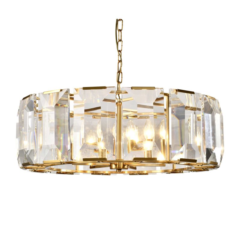 Mindy Brownes Eton Chandlier Large Crystal & Brass