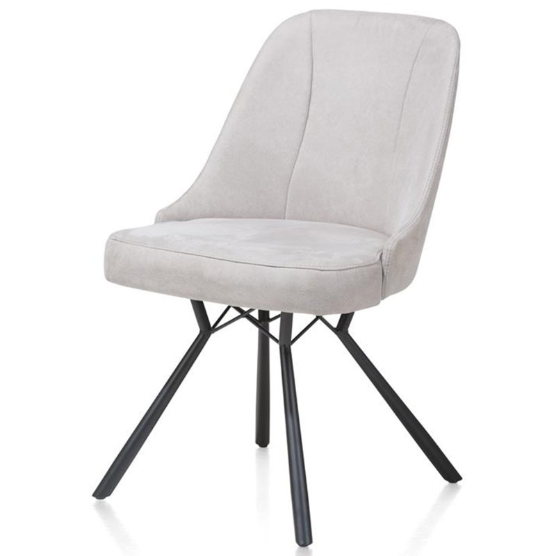 Eefje Dining Chair Suede Effect Light Grey