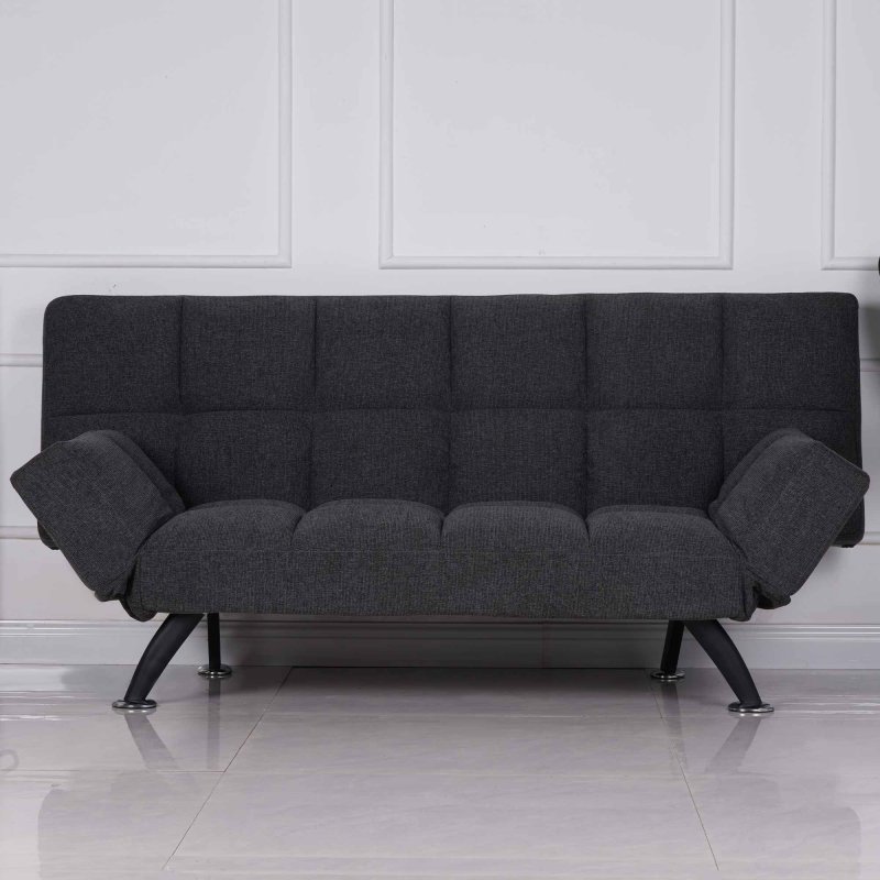 Rathlin 3 Seater Sofa Bed Fabric Charcoal
