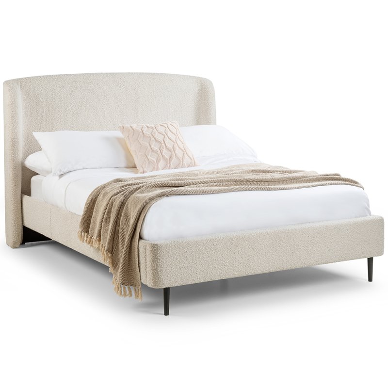 Eden Double (135cm) Bedstead Fabic Boucle Ivory 