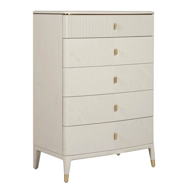 Darcy 5 Drawer Tallboy Stone