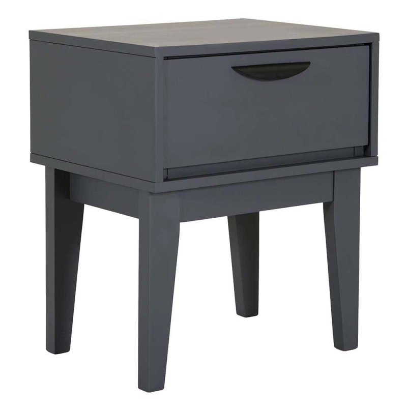 Drummond 1 Drawer Bedside Locker Dark Grey