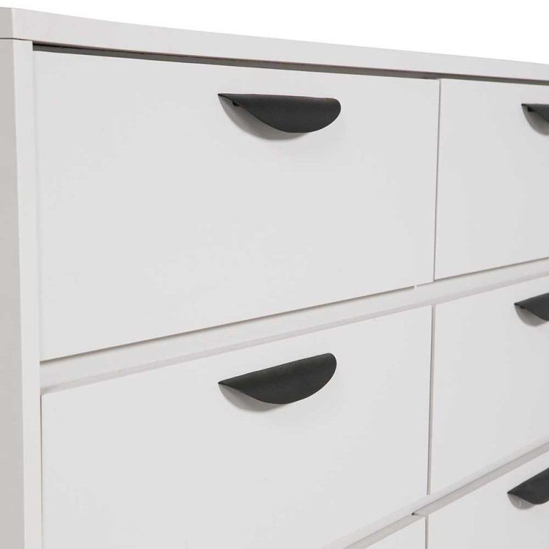 Drummond 3 + 3 Drawer Chest of Drawers Taupe Close Up