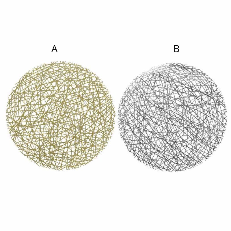 Leather Placemat Round Mesh Gold/Silver 38cm (Choice of 2)