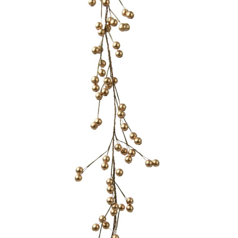 Presentation Garland With Berries Gold 4.3ft/130cm
