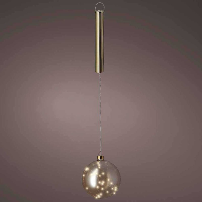 Micro Amber Ball 14cm Warm White 
