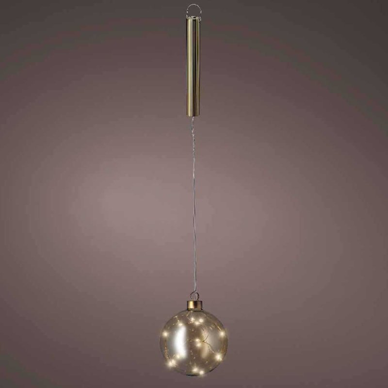 Micro Amber Ball 10cm Warm White 