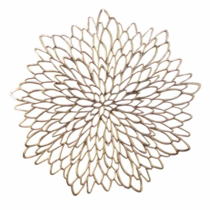Leaf Placemat Champagne Gold 38cm