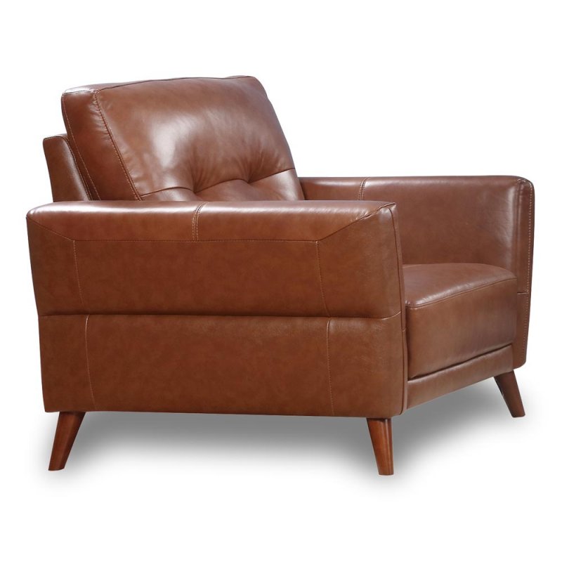 Lucerne Armchair Leather Saddle