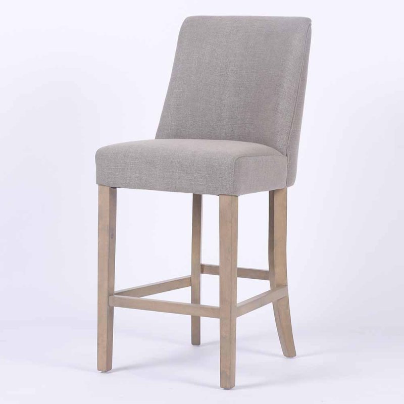 Rose Low Bar Stool Fabric Beige