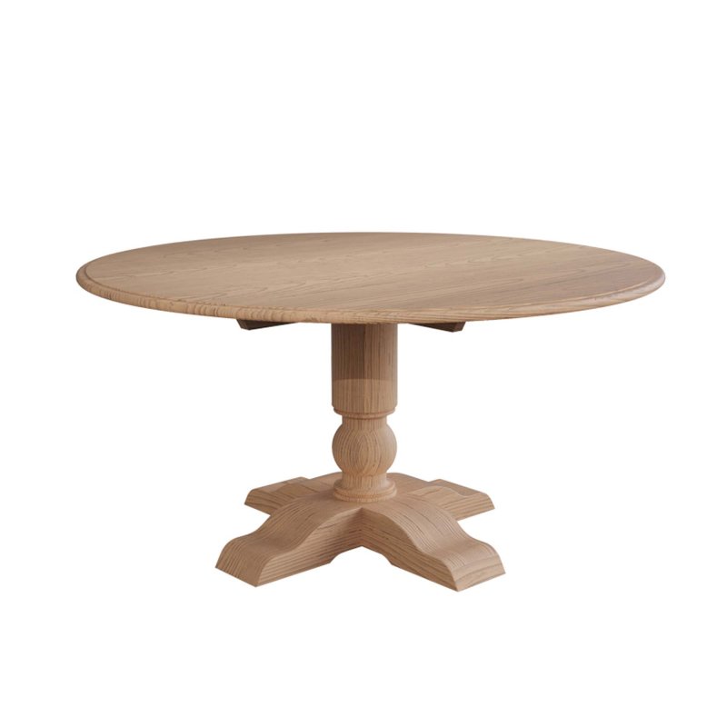 Valent 4-6 Person Round Dining Table Oak