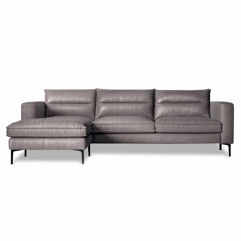 Alexander & James Parker 4+ Seater Sofa With Chaise LHF Leather Category B
