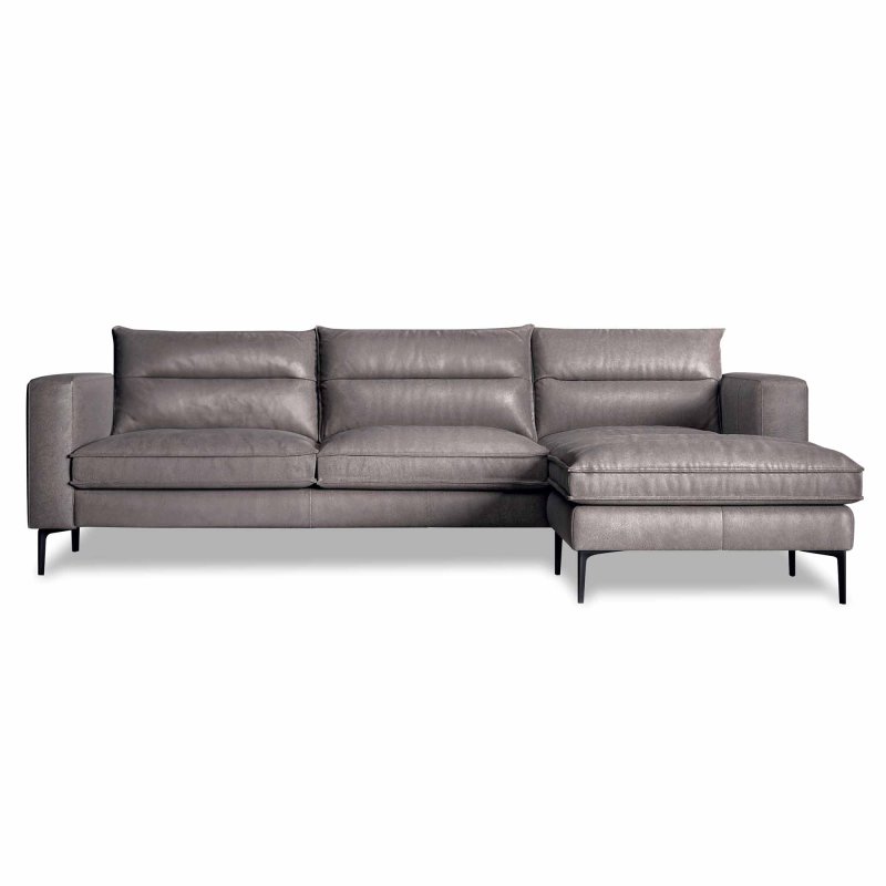 Alexander & James Parker 4+ Seater Sofa With Chaise RHF Leather Category B 
