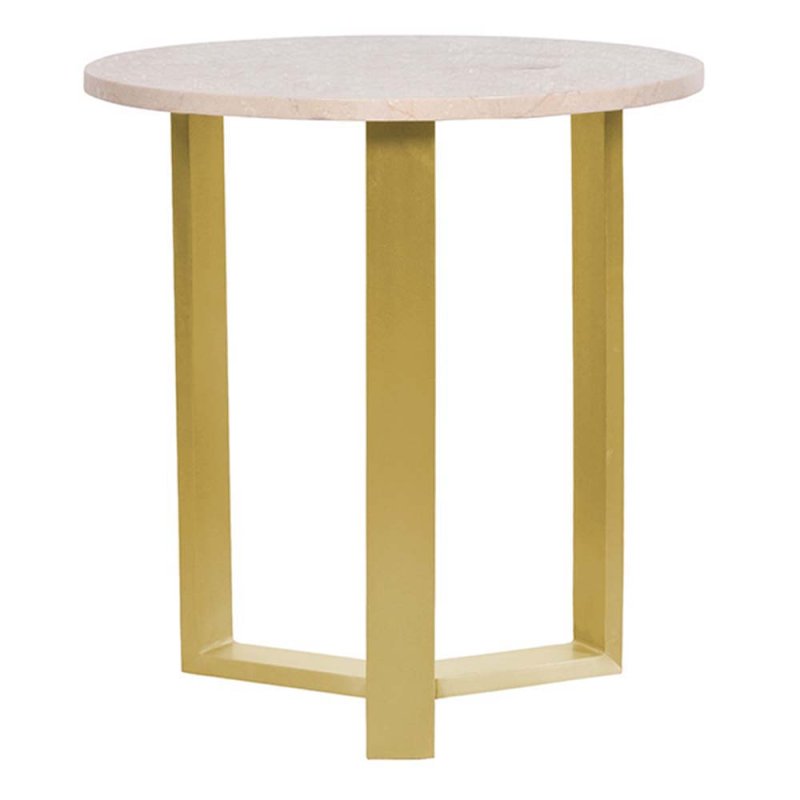 Lucia Side/Lamp Table With Marble Top 