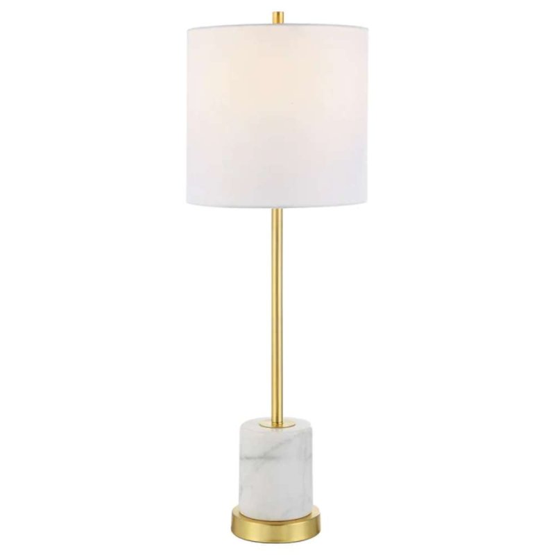 Mindy Brownes Turret Buffet Table Lamp White Base & Shade