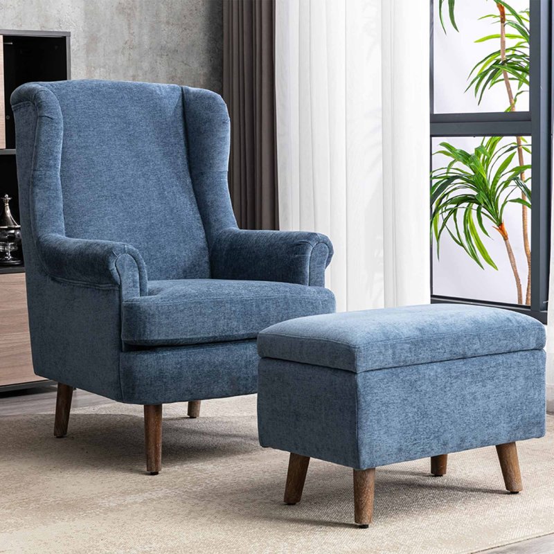 Granada Armchair Fabric Denim Blue