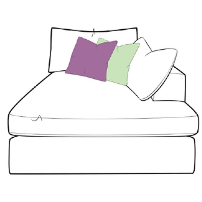 Marianna Modular Chaise Arm RHF Fabric Aquaclean Dune