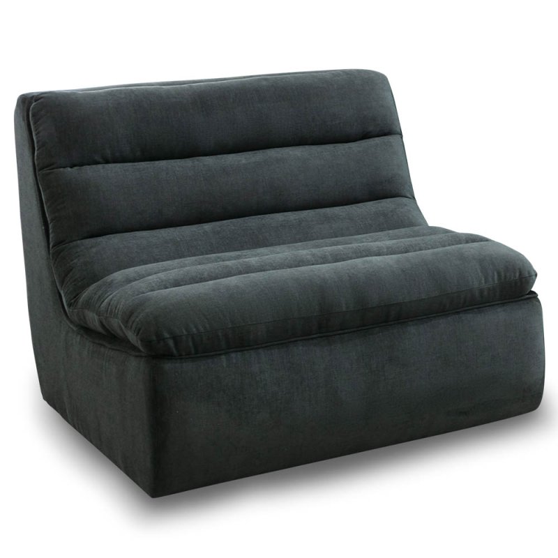 Cataluna Modular Armless Chair Fabric Chambray Blue/Green