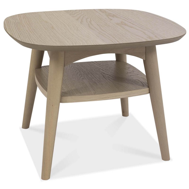 Dansk Side/Lamp Table With Shelf Oak