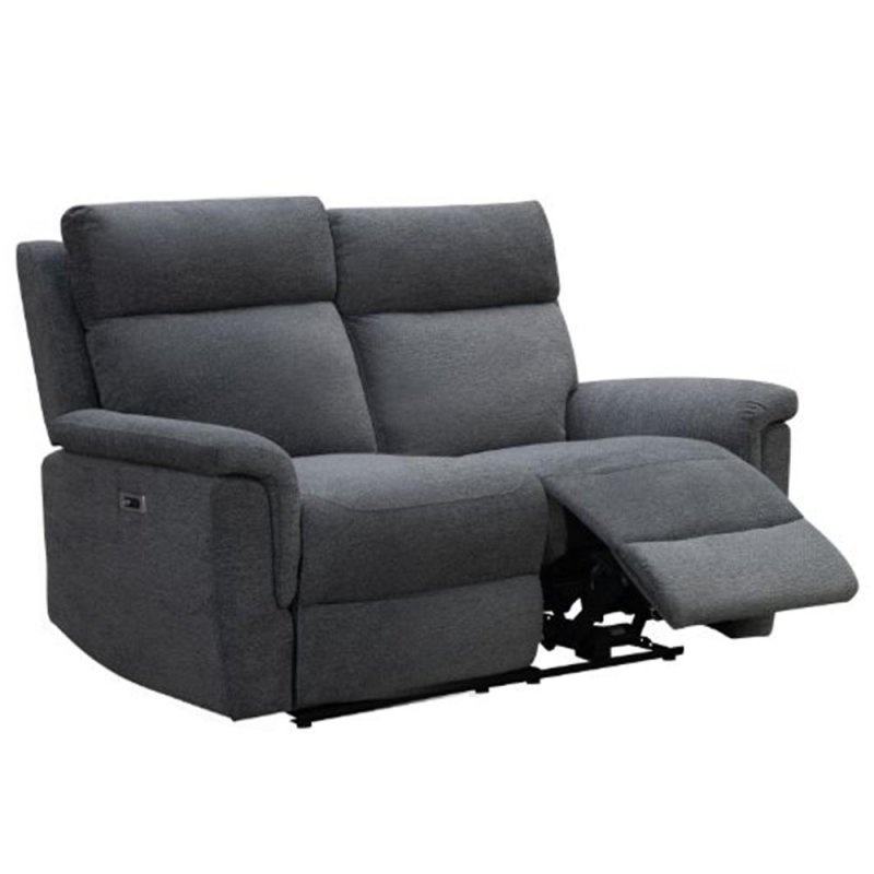 Austin Electric Reclining 2 Seater Sofa Fabric Grey