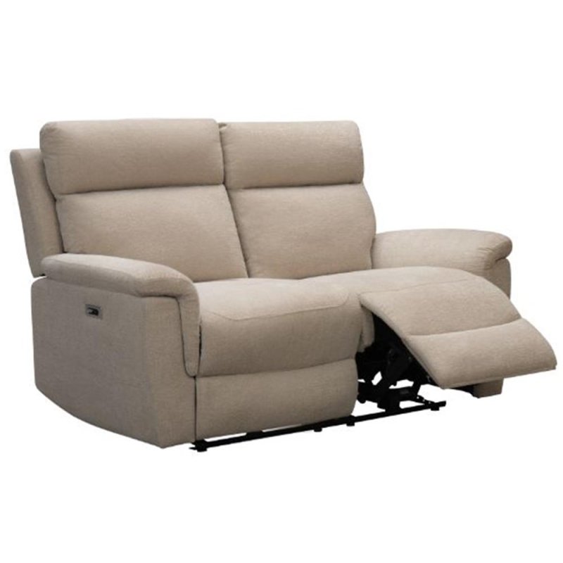 Austin Electric Reclining 2 Seater Sofa Fabric Natural