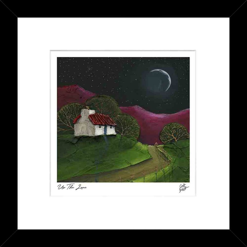 Artko Up The Lane Small 33.5cm x 33.5cm Picture By Geoff Beckett With Black Frame