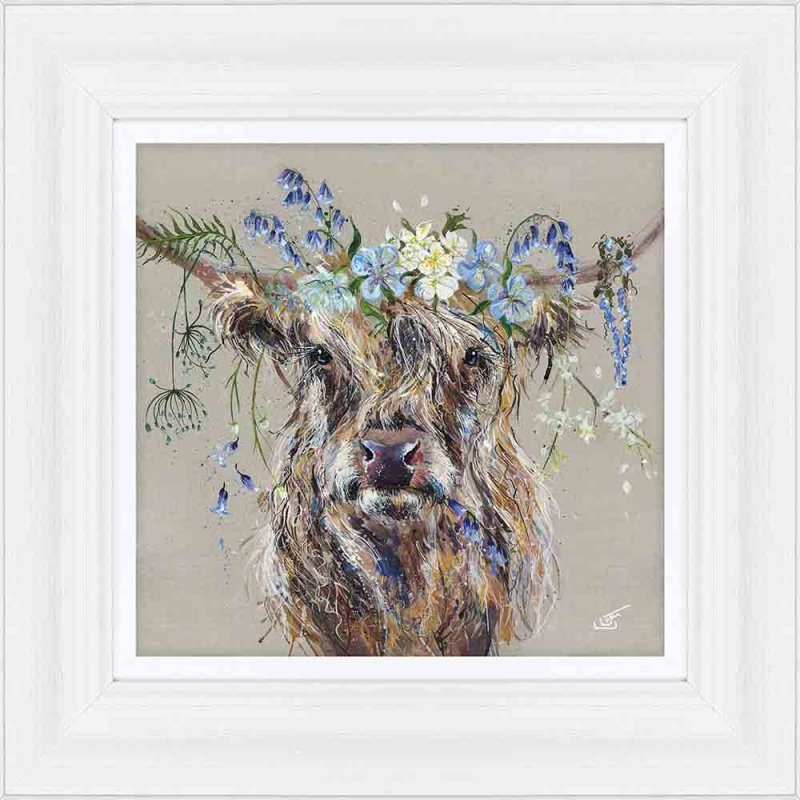 Artko Bluebell 41cm x 41cm Picture By Louise Luton With White Frame