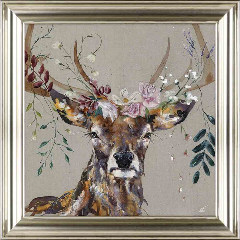 Artko Vintage Velvet 96cm x 96cm Picture By Louise Luton With Silver Frame