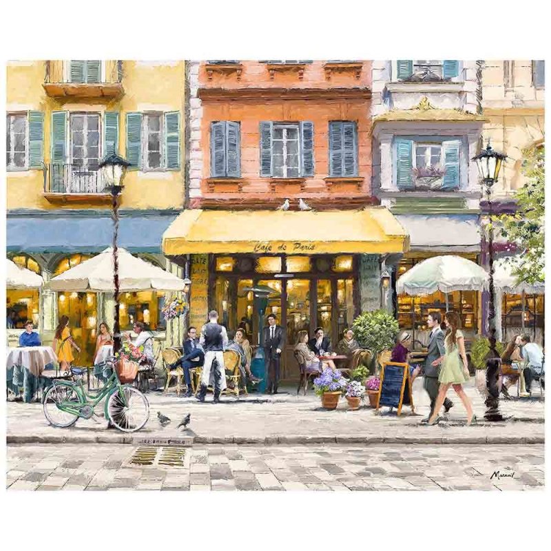 Artko Café De Paris 104cm x 120cm Picture By Richard Macneil On Canvas 