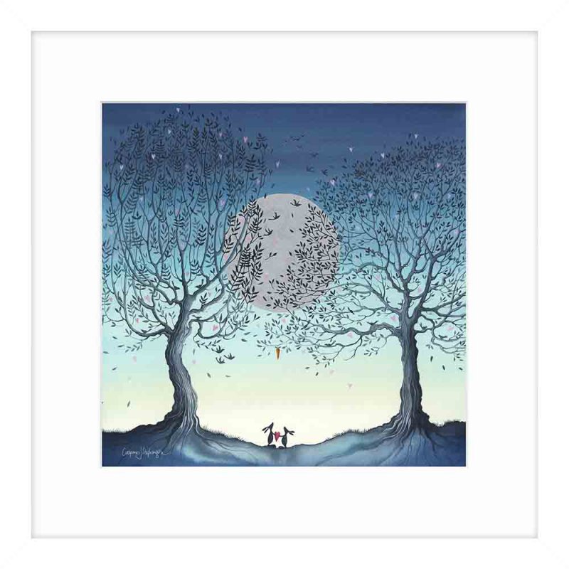 Artko Hope Moon II 43.5cm x 43.5cm Picture By Carherine J Stephenson With Silver Frame