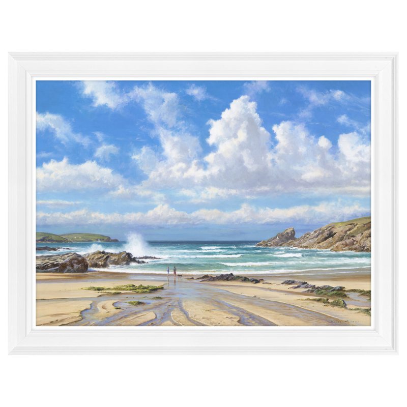 Artko Morning Walk 89cm x 89cm Picture By Duncan Palmar With White Frame
