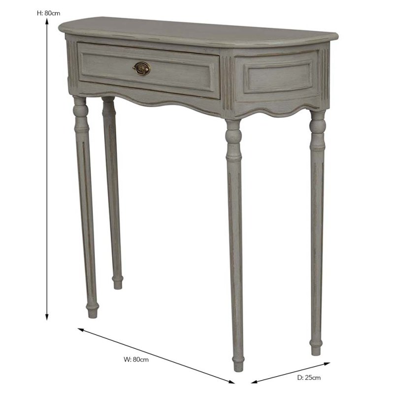 Heritage Console Painted Grey Multiple Sizes